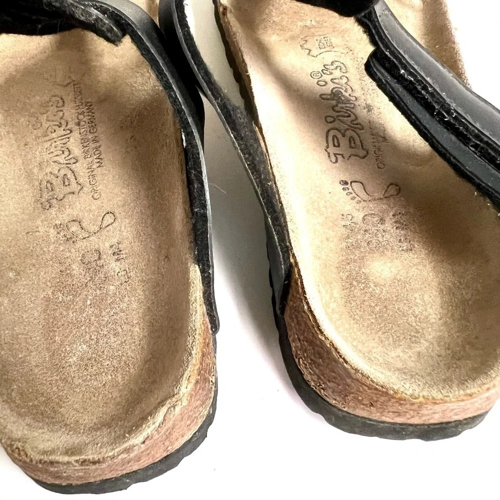 BIRKENSTOCK Gizeh Betula Sandals Women's US 6.5 Euro 37 Black comfy leather